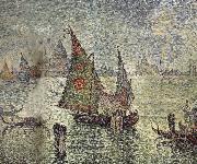 Paul Signac Green Sailboat oil on canvas